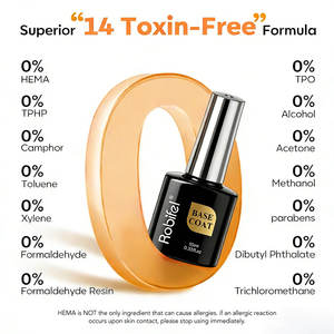 Robifel Base Coat Gel Polish Clear UV Resin Professional Strengthen Nail Rubber Base Gel for Nails Art Private Label - Product Image 3