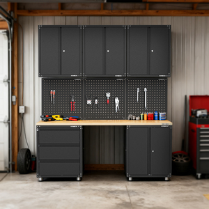 For Steel/Iron 9-Piece Home & Garage <b>Storage</b> <b>Tool</b> <b>Cabinet</b> With Powder Coated Supports Customized DIY OEM/ OBM Options 20CM9L Wor - Product Image 3