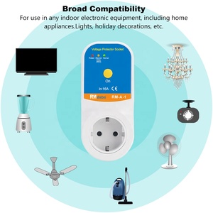 RMshebei自動電圧プロテクターソケットスイッチャーAC220V電源安全プロテクターEUPlugソケット安全冷蔵庫保護 - Product Image 3