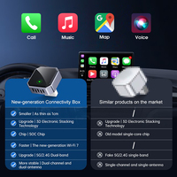 Adaptador Inalámbrico CarPlay Fuallwin OEM 2 en 1, Diseño MINI Inteligente, Compatible con Android Auto y Apple, Accesorios USB para Automóviles Toyota