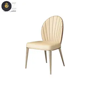 Оптовая продажа, дизайнерские стулья для ресторана, мебель, Легкая очистка, современные обеденные стулья из нержавеющей стали с металлическими ножками, золото