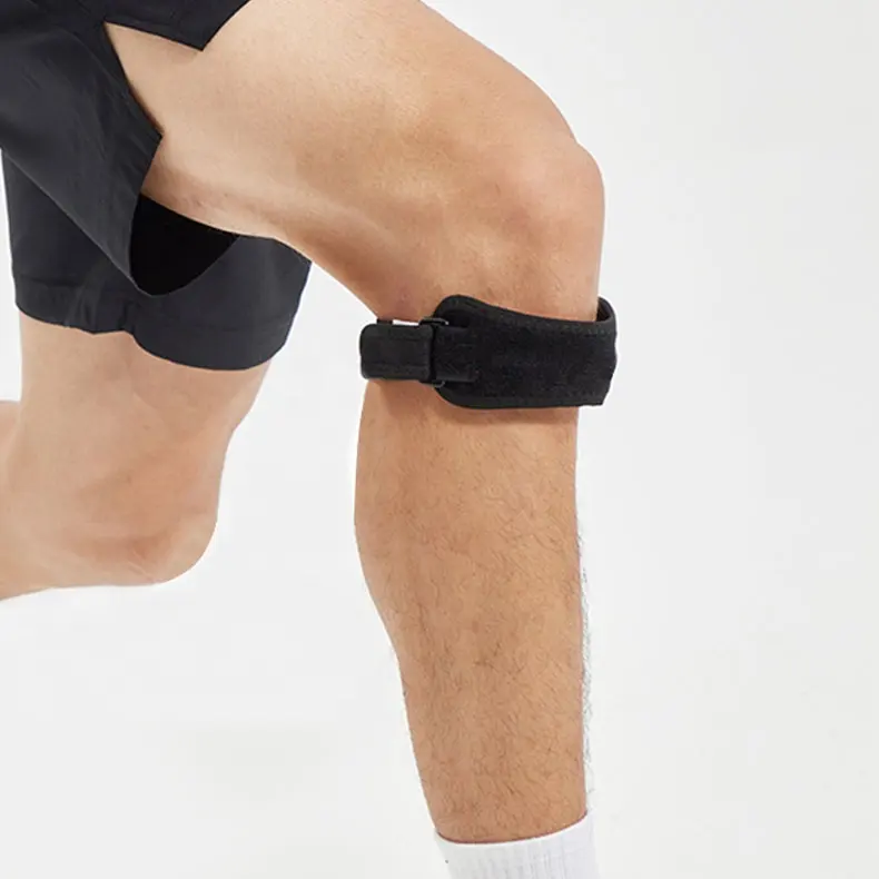 Disesuaikan satu ukuran cocok untuk semua lutut patela Pad dukungan Tendon lengan penjepit untuk pria wanita nyeri, pemulihan cedera