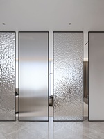 Cloison en verre semi-transparent en alliage d'aluminium et acier inoxydable pour la décoration du hall d'entrée et du salon