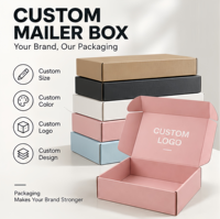 Boîtes d'expédition en carton ondulé recyclables avec logo rose pour emballages cadeaux, chaussures, vêtements, colis postaux pour petites entreprises