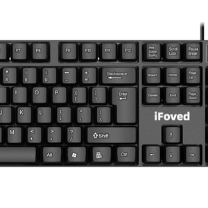 iFoved Wired Keyboard <b>Mouse</b> Combo 104 Keys English Business Gaming Set - Product Image 2