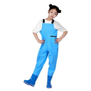 TOPIND <span class=keywords><strong>cuissardes</strong></span> de pêche imperméables en PVC pour enfants avec bottes <span class=keywords><strong>cuissardes</strong></span> de poitrine pour enfants - Product Image 3