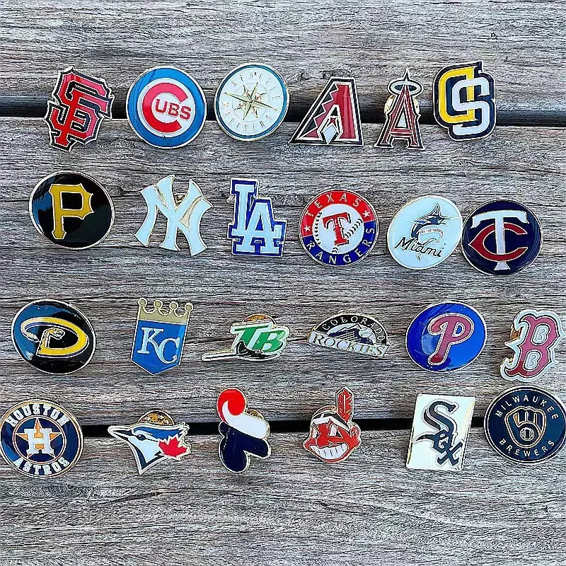 Metal MLB Wholesale American Baseball Lapel Pin Custom Badge Soft Hard Enamel Pin Manufacturer brooch