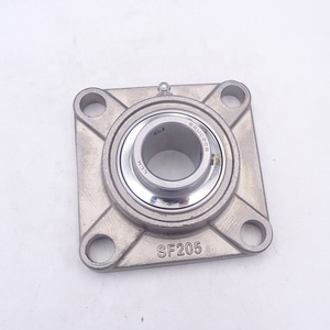 25mm SSUCF205 SUCF205 Stainless Steel 4 Bolt Square Flanged UCF205 <strong>Pillow</strong> <strong>Block</strong> Bearing Housing SF205 with SUC205 Ball Bearing - Product Image 5