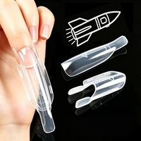 Nouvelles extensions d'ongles transparentes ultra-fines 2026, forme sandwich ovale, sans fixation, à clipser, 120 pièces, pour pose rapide style French Manucure
