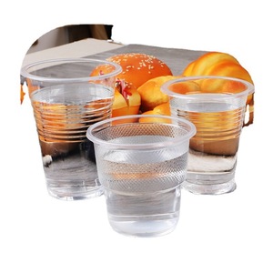 Vaso desechable de plástico para agua, material PP transparente de pared simple para fiestas y uso doméstico, 100 Uds., forma cilíndrica, estilo sencillo - Product Image 2