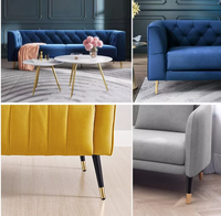 Pieds de meubles modernes YANYANG, de haute qualité, 12 cm, en métal doré, pieds de canapé en fer pour chaise, table, lit