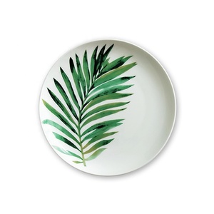 Promotion European Green Leaf <b>Dinnerware</b> Set Ceramic Plate Set - Product Image 4
