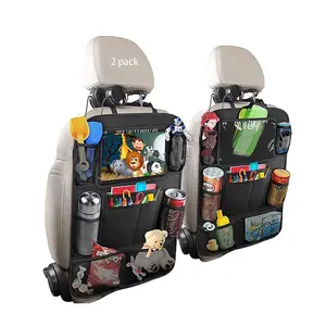 Car Backseat Organizer Waterproof and Durable Car Seat Organizer Kick Mats Muti-Pocket Back Seat Storage Bag