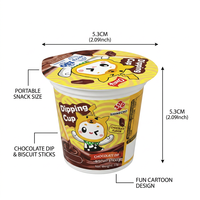 Coupelle individuelle de chocolat à tremper avec bâtonnets de biscuits croustillants pour enfants – Saveur d'enfance, plaisir garanti