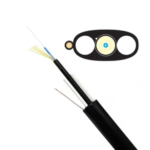 SST 드롭 케이블 2 4 6 8 12 섬유 8.1mm * 9.8mm 직경 FTTH 광학 드롭 케이블 자체 지원 메신저