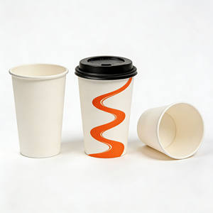 Gobelet en papier à double paroi écologique 12oz 16oz 22oz Impression de logo personnalisée Boisson chaude et froide Gobelet en papier anti-fuite pour café - Product Image 3