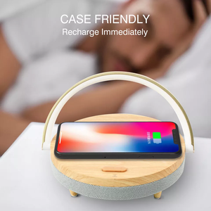 High Quality 10W/15W Fast <strong>Wireless</strong> Charging Station Multifunction Bluetooth Speaker <strong>Bedside</strong> <strong>Lamp</strong> White Noise All-in-one <strong>Charger</strong> - Product Image 3