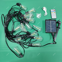 Luces Solares Decorativas para Interiores y Exteriores, Guirnalda de Luces para Jardín con Bombillas LED de Plástico, Decoración para Patio, Guirnalda Colgante