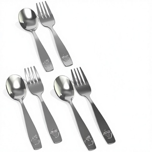 <span class=keywords><strong>CHILLOUT</strong></span> LIFE Ensemble de couverts pour enfants en acier inoxydable résistant à la rouille, 6 pièces, couverts de camping sûrs pour enfants et tout-petits (inclut 3 cuillères) - Product Image 3