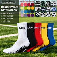 Chaussettes de football en nylon personnalisées avec grip, chaussettes de sport athlétiques en silicone, chaussettes de football antidérapantes en coton tricoté XY de haute qualité