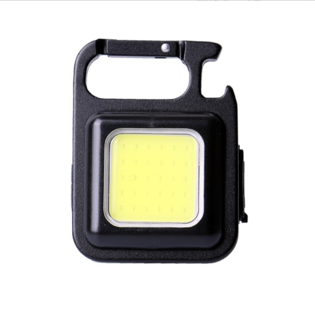 Rechargeable 3 Light Modes Portable Pocket Light Keychain Mini Flashlight With Bottle Opener,Magnet Base,Folding Bracket