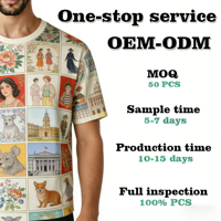 T-shirt décontracté d'été pour homme à manches courtes en tricot 100 % polyester 180g avec imprimé graphique Aigle 3D et rayures, logo personnalisé, fabricant