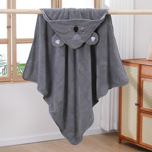 High Quality Organic Coral Fleece Thick Hooded New Born <strong>Girls</strong> Boy <strong>Poncho</strong> Toddler Baby Kids Bath <strong>Towel</strong> 80x80cm - Product Image 4