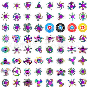 Vendita calda eco-friendly Anti-Stress a mano ettagonale giroscopio abbagliante arcobaleno in lega di zinco personalizzato colore Fidget promozionale - Product Image 1