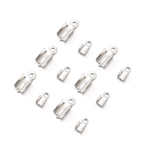 Clips lisses rectangulaires en acier inoxydable pour la fabrication de colliers, accessoires de bijouterie - Product Image 2