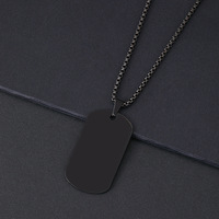 Usine Laser Couleur Impression Blanc Matériel Cadeau De Vacances En Acier Inoxydable Hangtag Collier Gravé avec Des Lettres