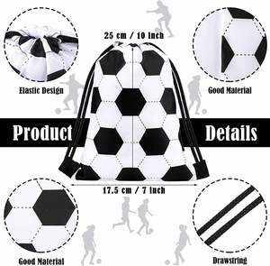 Sac de sport pliable écologique à cordon avec compartiment à chaussures - Grande capacité - Pochette de rangement sportive à double bandoulière sur le thème des fêtes - Product Image 4