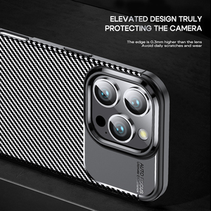 Bán buôn điện thoại chống mùa thu trường hợp siêu mỏng điện thoại di động Trường hợp sợi Carbon trường hợp điện thoại cho Iphone 14/15/16 Pro Max - Product Image 4