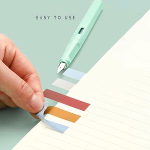 Paquete de 6 pestañas de índice Morandi de PET, notas adhesivas reutilizables para uso escolar y regalos, para marcar páginas y clasificar archivos - Product Image 3