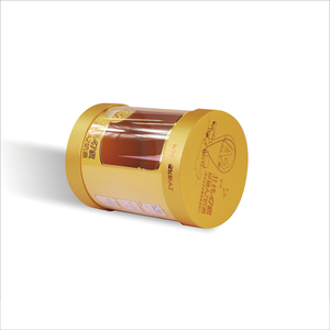 Boîte cylindre en papier personnalisée avec fenêtre transparente, pour emballage de poudre, lait, couleur jaune, 10 pièces - Product Image 5