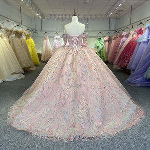 Jancember 6830 Robes de fête uniques pour 21e anniversaire de Quinceanera en cristal rose - Product Image 5