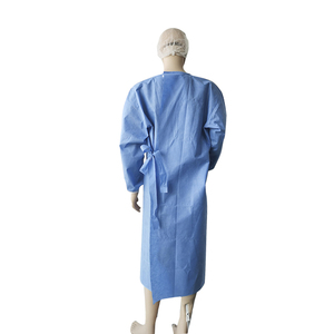 EO steril yüksek performanslı SMS nonwoven tek kullanımlık cerrahi elbiseler hastane ameliyat odası takviyeli çalışan ceket havlu ile - Product Image 2