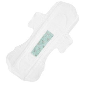 Serviettes hygiéniques à ailettes 100% coton biologique certifié, respirantes, super absorbantes, longueur 350 mm, usage nocturne, biodégradables - Product Image 1