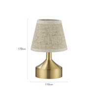 Lampe de table sans fil rechargeable en aluminium avec éclairage d'ambiance et télécommande, pièce de décoration élégante pour chambre à coucher, vente en gros