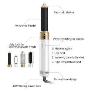Vente en gros de sèche-<span class=keywords><strong>cheveux</strong></span> électrique 5-en-1 avec technologie ionique Plastique ABS 1000W Styler et souffleur multifonctions pour la maison - Product Image 5