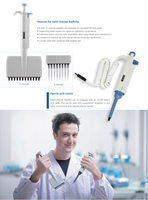Micropipette de laboratoire 0,1 µl-1000 µl, pipette de laboratoire autoclavable, micropipette à volume variable réglable numériquement 100 µl-1000 µl