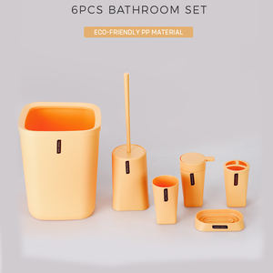 バスルーム用品6点セットうがい薬カップ歯ブラシホルダーソープボックスバスルーム収納バスルームトイレタリーセット - Product Image 2