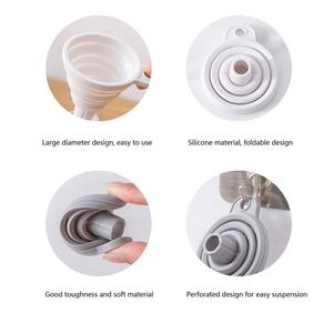 กรวยซิลิโคนแบบพับได้กรวยสำหรับอาหารหลากสีกรวยขนาดใหญ่สำหรับห้องครัว - Product Image 6