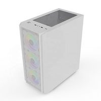 Black/White Best Cooling System Mid Tower Gaming Matx Chassis Pc Case Aluminum Alloy Side Panel Window