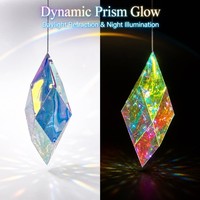 Pendentif LED diamanté irisé fait main pour décorations de fête, mariage, sapin de Noël, extérieur et jardin