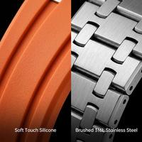 Cassa in acciaio inossidabile con cinturino, kit di modifica di precisione per Royal S-watch X AP Pop