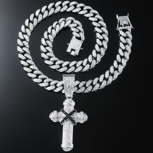 Hot Selling Personalization Popular Design <b>Cross</b> Pendant Necklace Trendy Hiphop Style Alloy Men's Necklaces Wholesale Jewelry - Product Image 4