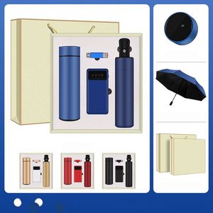 Ensemble Cadeau Tasse Isotherme en Acier Inoxydable Style Rétro Nostalgique Moderne, Parapluie, Batterie Externe, Impression de Logo Personnalisable, Boîte Élégante - Product Image 2