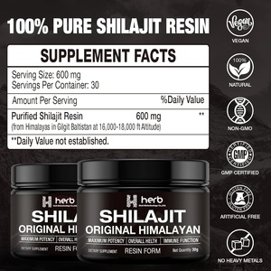 ODM/OEM Marque Privée Résine de Shilajit Pur de l'Himalaya Complément Enzymatique avec Acide Fulvique et Plus de 85 Oligo-éléments pour Hommes et Femmes - Product Image 2