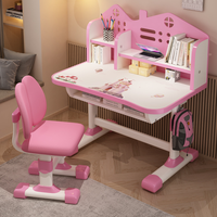 Meubles d'école préscolaire en bois modernes pour enfants, ensemble de chaise et de bureau ergonomiques à hauteur réglable, pour salon, chambre, école