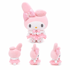 Auf Lager: Superweiche, niedliche My Melody Plüschtiere mit rosa Spitzenkleid und Schleife, 8 Zoll große Stofftiere, bezaubernde Arcade-Spielzeuge für Kinder - Product Image 1
